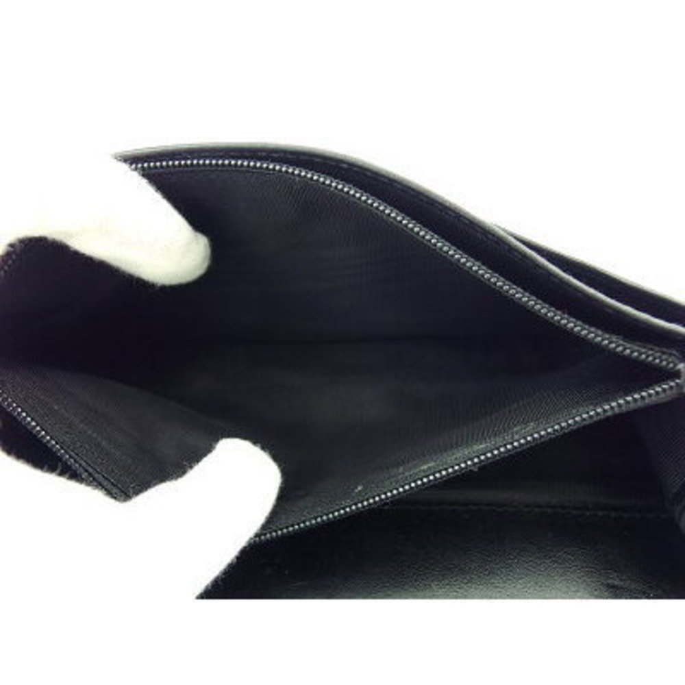 Salvatore Ferragamo Vara Long Wallet Zipper Black Leather - Picture 6 of 6